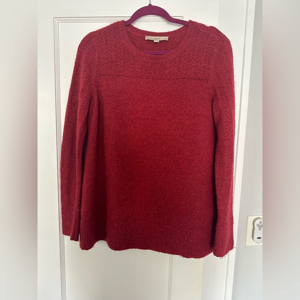 Red loft sweater